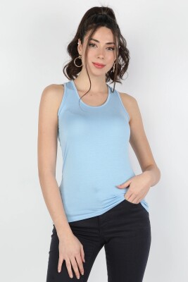 Kadın Viskon Atlet Açık Mavi - Thumbnail