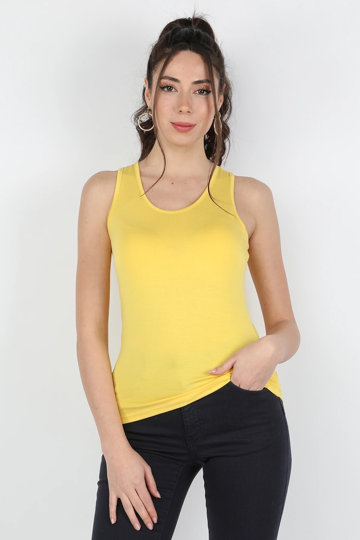 Balins - Kadın Viskon Atlet Sarı