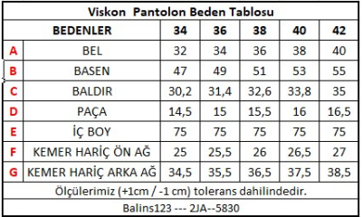 Kadın Viskon Pantolon Ç. Siyah - Thumbnail