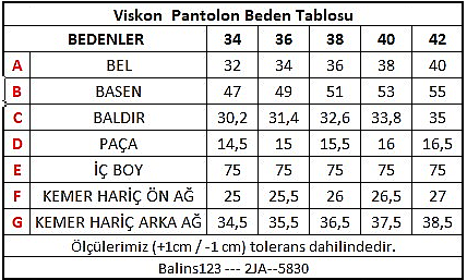 Kadın Viskon Pantolon Ç. Siyah - 3