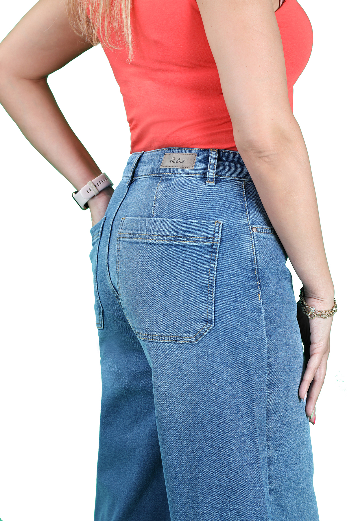 Orta Mavi Geniş Paça Jeans  Orta Mavi Geniş Paça Jeans