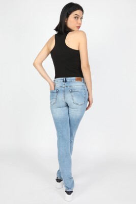 Normal 5 Cepli Kadın Jean Açık Mavi - Thumbnail