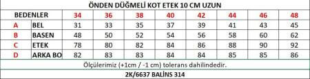 ÖNDEN DÜĞMELİ ETEK 2K/6637 - 3