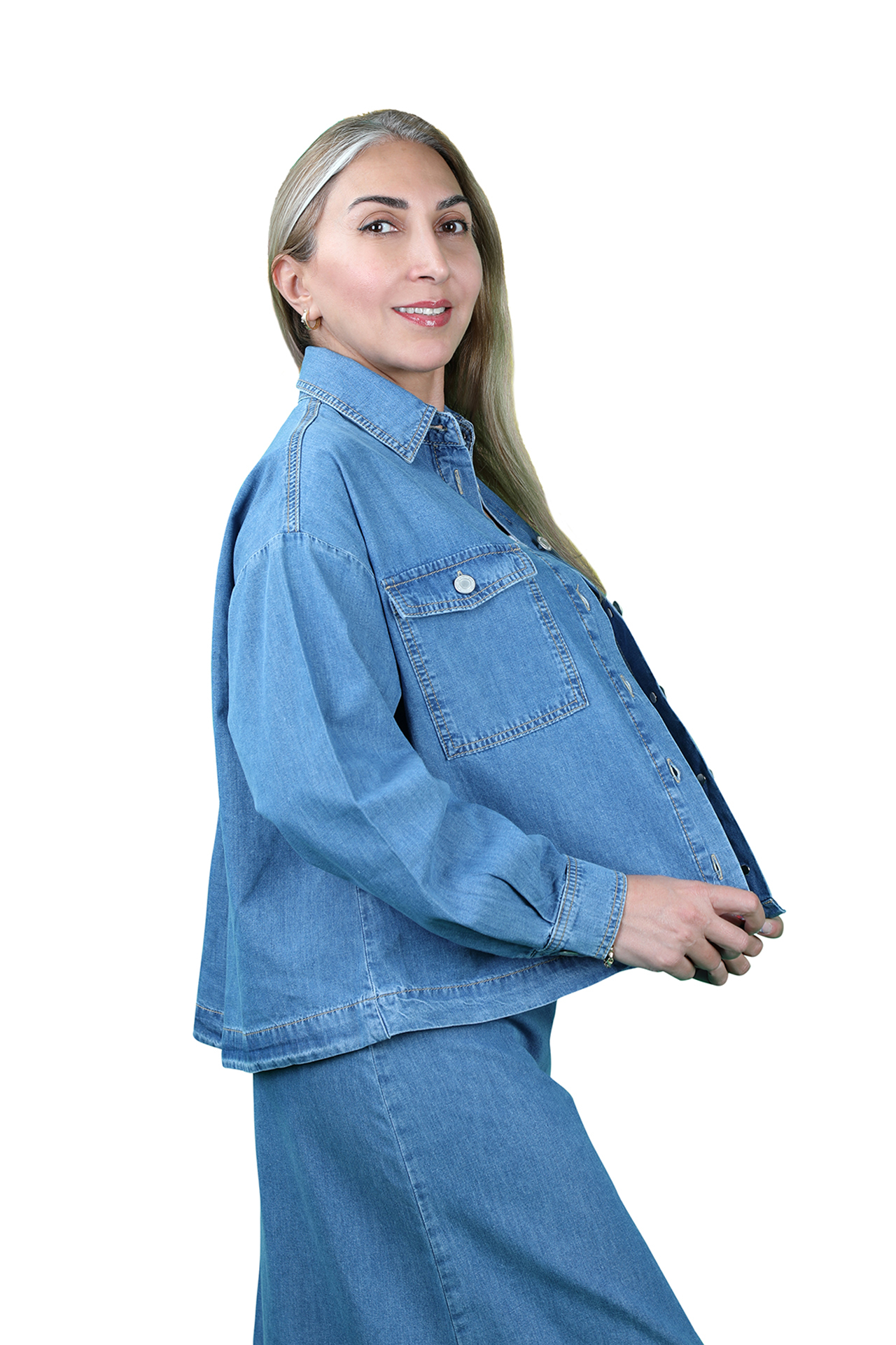 Balins - Oversize Gömlek Mavi