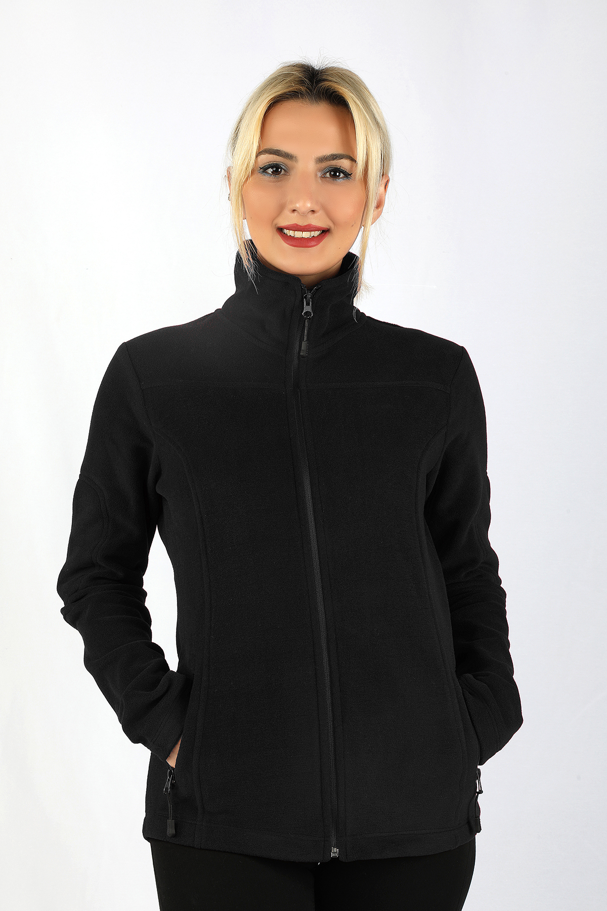 Balins - Polar Kadın Kol Fermuarlı Sweatshirt Siyah