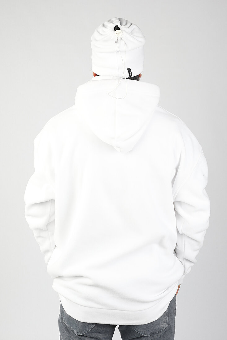 Unisex Kapüşonlu Polar Beyaz - 2